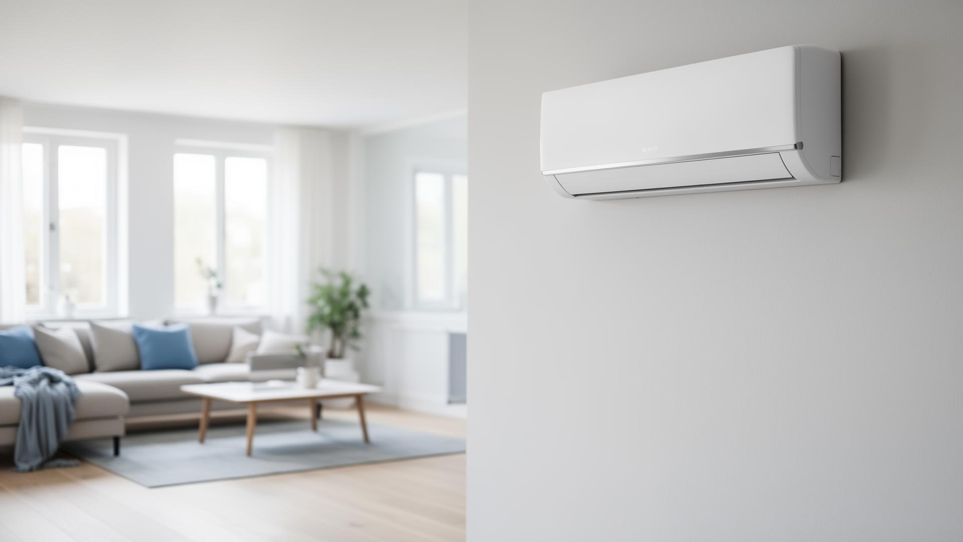 Moderne airco in strak interieur