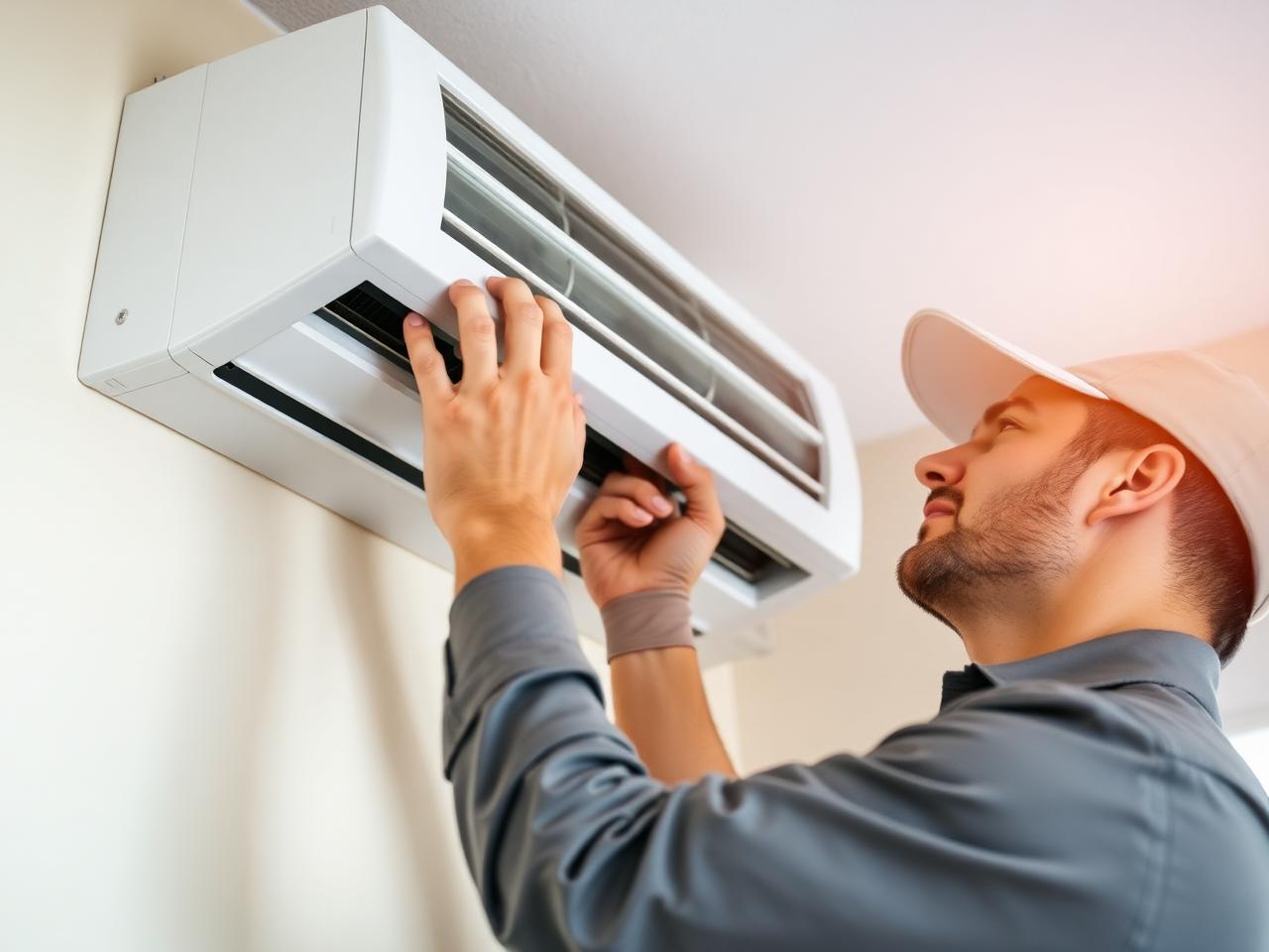 Vakkundige monteur installeert airco